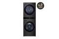 LG WashTower™ 17kg/16kg - AI Direct Drive, TurboWash 360°, Heat Pump Dryer, Black Stainless
